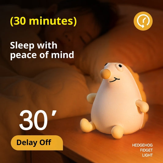 Hedgehog Small Night Lamp Silicone Pat Lamp Rechargeable