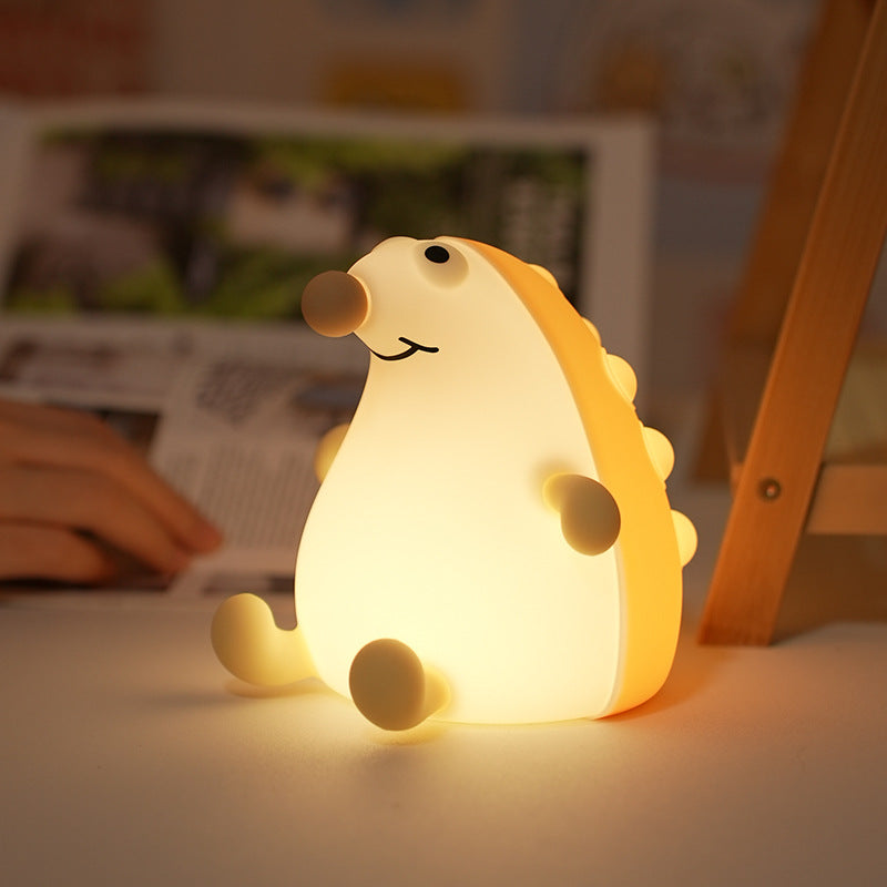 Hedgehog Small Night Lamp Silicone Pat Lamp Rechargeable