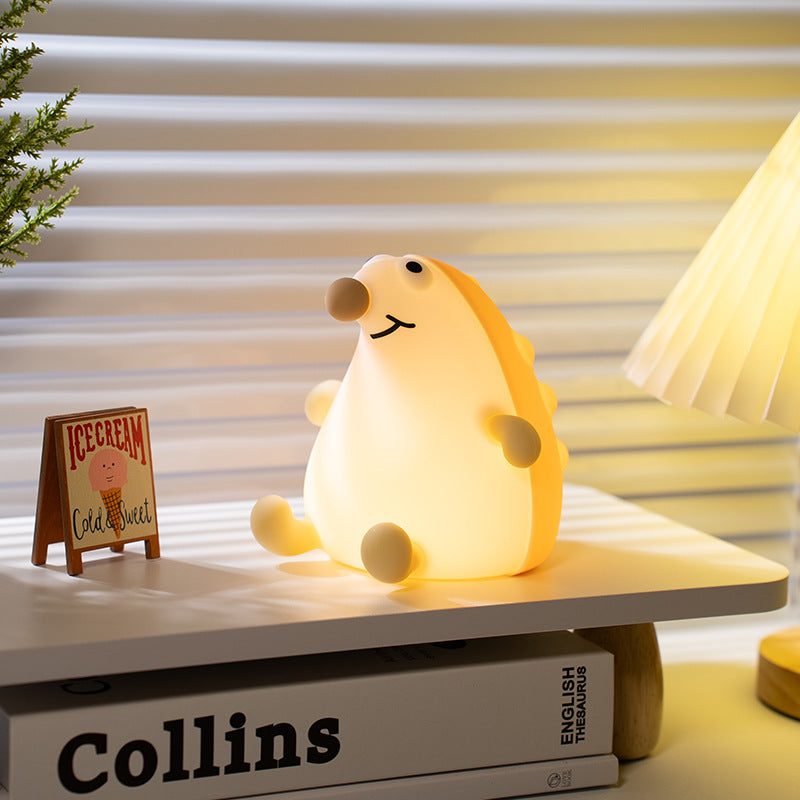 Hedgehog Small Night Lamp Silicone Pat Lamp Rechargeable